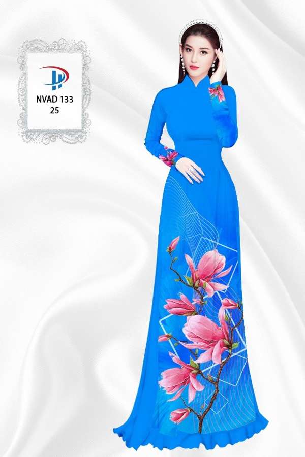 Vải Áo Dài Hoa In 3D AD NVAD133 60